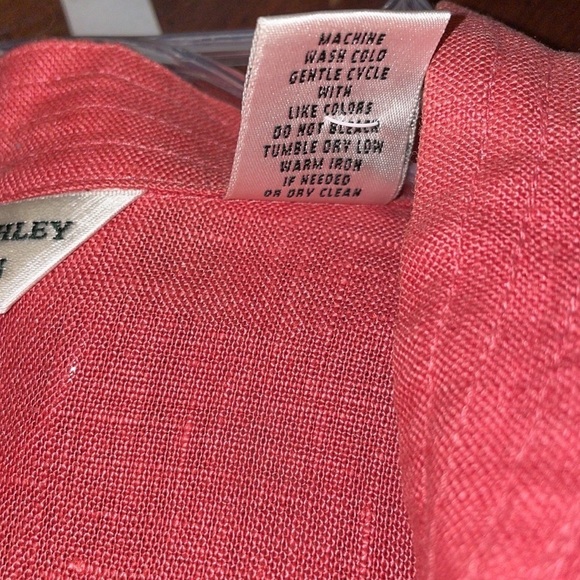 Women’s 2-Piece 100% Linen Set Laura Ashley Size 1X /20W Mauve - Picture 6 of 11